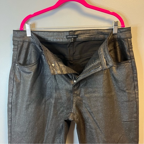 Universal Standard Jeans Seine High Rise Skinny Jeans in Shimmer Black Sz 14 EUC - Picture 4 of 10